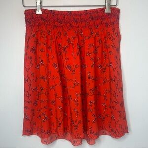 Old Navy Red Floral Skirt, Mini, PrairieCore, Elastic Sz Medium M
